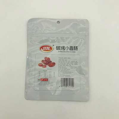 180g AL7 Plastikowe woreczki do torebek do pakowania żywności Char Kiełbasa z grilla z zamkiem błyskawicznym