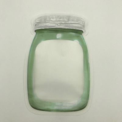 Jednorazowe torby PET12 o niestandardowym kształcie 80g przezroczysta plastikowa torebka na suwak