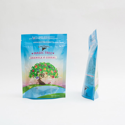 12OZ 100mm Niestandardowe drukowane plastikowe opakowanie na zamek błyskawiczny Ziplock dla płatków Granola