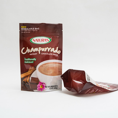 340g Champurrado Stand Up Pouch Instant Hocolate Torba do pakowania z zamkiem błyskawicznym