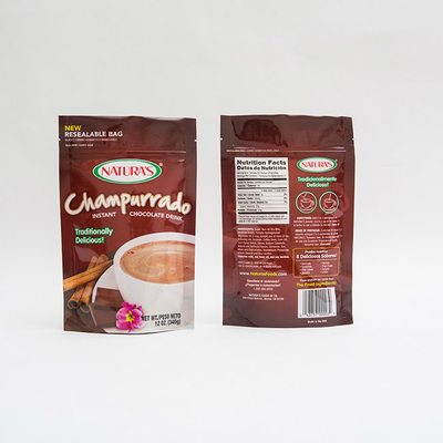 340g Champurrado Stand Up Pouch Instant Hocolate Torba do pakowania z zamkiem błyskawicznym