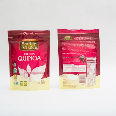 12OZ Quinoa Stand Up Pouch Druk wklęsły Małe opakowanie z tworzywa sztucznego