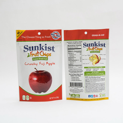 1OZ Dry Apple Chips Stand Up Pouch Bag z zamkiem błyskawicznym Niestandardowe opakowanie na zamek błyskawiczny