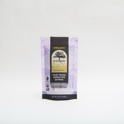 12OZ 340g Opakowania do żywności Torba na zamek błyskawiczny Zamek stojący na zamek błyskawiczny do kiełkującej komosy ryżowej
