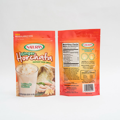 14OZ Printed Plastic Stand Up Pouch Instant Rice Niestandardowe torby do pakowania Ziplock