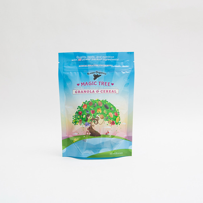 12OZ 100mm Niestandardowe drukowane plastikowe opakowanie na zamek błyskawiczny Ziplock dla płatków Granola