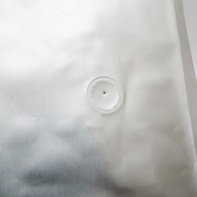 Srebrna niezadrukowana folia Kawa Zip Lock Torby do pakowania żywności Boczny klin z zaworem