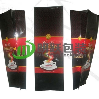 Quad Seal 500g Coffee PET12 Niestandardowe drukowane torby foliowe z zaworem powietrznym i blaszanym krawatem